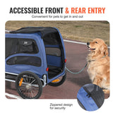 Darrahopens Pet Care > Dog Supplies > Dog Training Aids VEVOR Dog Bike Trailer, Supports up to 45 kg, Pet Cart Bicycle Carrier, Easy Folding Frame with Quick Release Wheels, Universal Bicycle Coupler, Reflectors, Flag, Collapsible to Store, Blue/Black