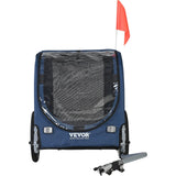 Darrahopens Pet Care > Dog Supplies > Dog Training Aids VEVOR Dog Bike Trailer, Supports up to 45 kg, Pet Cart Bicycle Carrier, Easy Folding Frame with Quick Release Wheels, Universal Bicycle Coupler, Reflectors, Flag, Collapsible to Store, Blue/Black