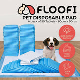 Darrahopens Pet Care > Dog Supplies Floofi 100pcs Pet Training Pads Puppy Dog Toilet Pee Indoor Super Absorbent AU