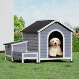 Darrahopens Pet Care > Dog Supplies i.Pet Dog Kennel House Large Wooden Outdoor Pet Kennels Indoor Puppy Cabin