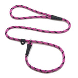 Darrahopens Pet Care > Dog Supplies Mendota British Style Slip Leash - Length 1/2in x 4ft(13mm x 1.2m) - Black Ice - Raspberry