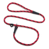 Darrahopens Pet Care > Dog Supplies Mendota British Style Slip Leash - Length 1/2in x 4ft(13mm x 1.2m) - Black Ice - Red