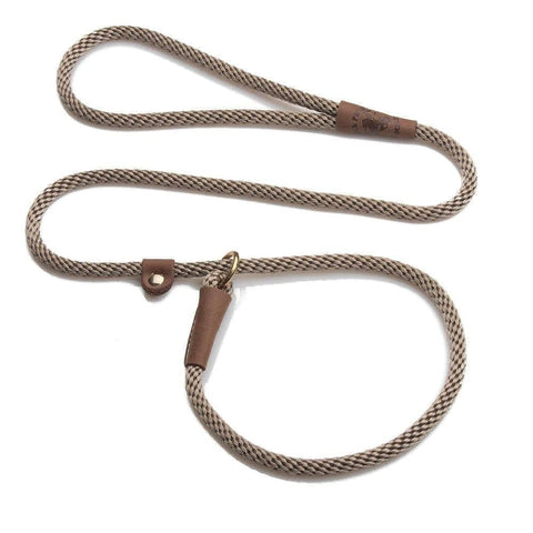 Darrahopens Pet Care > Dog Supplies Mendota British Style Slip Leash - Length 1/2in x 4ft(13mm x 1.2m) - Tan