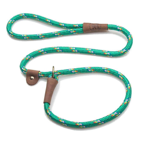 Darrahopens Pet Care > Dog Supplies Mendota British Style Slip Leash - Length 1/2in x 6ft(13mm x 1.8m) - Kelly Green Confetti