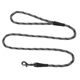 Darrahopens Pet Care > Dog Supplies Mendota Clip Leash Small - lengths 3/8in x 4ft(10mm x1.2m) Made in the USA - Black Ice - Silver