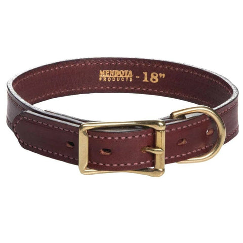 Darrahopens Pet Care > Dog Supplies Mendota Leather Wide width Dog Collar  1" X 18"