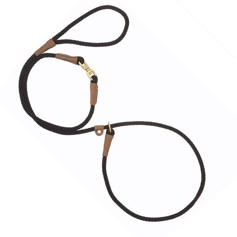 Darrahopens Pet Care > Dog Supplies Mendota Swivel Slip Leash - Large- Made in the USA :13mm x 1.8m (1/2in x 6ft) - Black