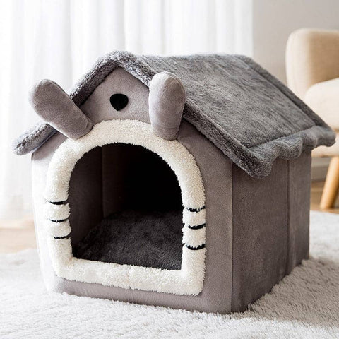 Darrahopens Pet Care > Dog Supplies Small Dog House Bed Portable Cat Bed Removable Cushion Cat Cave, Foldable  Pets Puppy Kitten Rabbit