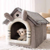 Darrahopens Pet Care > Dog Supplies Small Dog House Bed Portable Cat Bed Removable Cushion Cat Cave, Foldable  Pets Puppy Kitten Rabbit