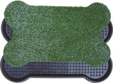 Darrahopens Pet Care > Dog Supplies YES4PETS Dog Puppy Toilet Grass Potty Training Mat Loo Pad Bone Shape Indoor