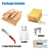 Darrahopens Pet Care > Farm Supplies > Beekeeping Wooden-Beekeeping-Beehive-House-+7PCS-Upgraded-Auto-Honey-Bee-comb-Hive-Frame