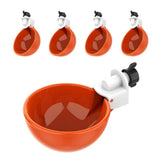 Darrahopens Pet Care > Farm Supplies > Farm Equipment 5Pcs Automatic Chicken Waterer Cups Water Feeder for Chicks Duck Goose Orange