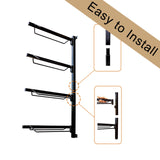 Darrahopens Pet Care > Farm Supplies > Farm Equipment Samland Foldable 4-Tier Saddle Rack Wall Mounted Saddle Stand Space-Saving Steel Holder for Horse Tack
