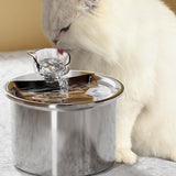 Darrahopens Pet Care > Farm Supplies > Farm Equipment USB Powered 2L Automatic Cat Water Fountain Stainless Steel Pet Water Feeder