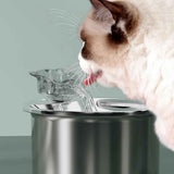 USB Powered 2L Automatic Cat Water Fountain Stainless Steel Pet Water Feeder