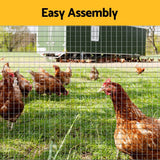 Darrahopens Pet Care > Farm Supplies > Fencing i.Pet Poultry Chicken Fence Pet Netting Wire Mesh Roll Duck Goose Coop 25Mx1.2M