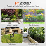 Darrahopens Pet Care > Farm Supplies > Fencing VEVOR Garden Fence, No Dig Fence 61 x 33 cm Animal Barrier Fence, Underground Decorative Garden Fencing with 5.08 cm Spike Spacing, Metal Dog Fence for the Yard and Outdoor Patio, 28 Pack