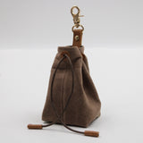 Darrahopens Pet Care > Farm Supplies > Pet ID Tags 2-PCS Brown Clip-On Canvas Dog Treat Pouch - Portable Drawstring Bag for Training & Walks
