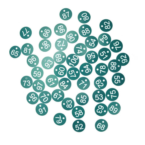 Darrahopens Pet Care > Farm Supplies > Pet ID Tags 50PCS Numbered Label Numbered Tag for Farm Livestock Beekeeping Husbandry Breeding Supplies51-100 Green In Australia - Darrahopens
