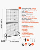 Darrahopens Pet Care > Farm Supplies > Pet ID Tags VEVOR 2 Packs Grid Wall Panels, 898 x 1798 mm Wire Grid Panels Display Rack, Movable Art Display Shelf with Wheels & 10 Hooks, Black Carbon Steel Gridwall for Craft Show, Decor, Storage, Notice Board