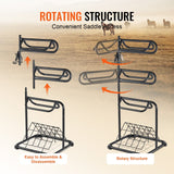 Darrahopens Pet Care > Farm Supplies > Pet ID Tags VEVOR Freestanding Saddle Stand, 30 x 30 x 68.5 in, 3 Tiers Saddle Rack, Heavy Duty Saddle Blanket Holder with Removable & Rotating Tiers, English & Western Saddle Rack for Tack Room Organization