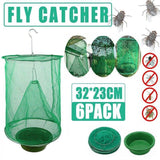 Darrahopens Pet Care > Pest Control > Animal Traps 6PCS Reusable Hanging Fly Trap Net Cage Insect Catcher for Garden Farm Outdoor Use