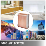 Darrahopens Pet Care > Pest Control > Animal Traps VEVOR Heat Exchanger 3"x7.5" 60 Plates Brazed Plate Heat Exchanger 316L 1/2" BSP FPT Heat Exchanger EATB12 Beer Wort Chiller for Hydronic Heating