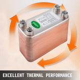 Darrahopens Pet Care > Pest Control > Animal Traps VEVOR Heat Exchanger 3"x7.5" 60 Plates Brazed Plate Heat Exchanger 316L 1/2" BSP FPT Heat Exchanger EATB12 Beer Wort Chiller for Hydronic Heating