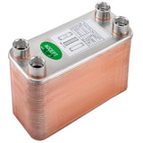 Darrahopens Pet Care > Pest Control > Animal Traps VEVOR Heat Exchanger 3"x7.5" 60 Plates Brazed Plate Heat Exchanger 316L 1/2" BSP FPT Heat Exchanger EATB12 Beer Wort Chiller for Hydronic Heating