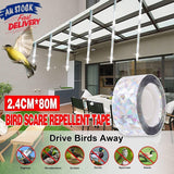Darrahopens Pet Care > Pest Control > Household Insect Repellents 80m Reflective Bird Repellent Tape Double-Sided Flash Ribbon for Garden and Orchard
