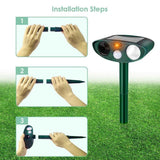 Darrahopens Pet Care > Pest Control > Household Insect Repellents Solar Powered Ultrasonic Animal Bird Repeller Outdoor Pest Insect Control Device