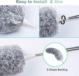 Darrahopens Pet Care > Pest Control > Household Insect Repellents Telescopic Feather Duster - Extendable up to 280 cm - Feather Ball & Dusting Brush - Microfiber - Reach High Ceilings Without a Ladder