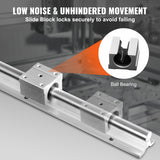 Darrahopens Pet Care > Pest Control > Household Insect Repellents VEVOR Linear Guide Rail Set, SBR20 1800mm, 2 PCS 70.9 in/1800 mm SBR20 Guide Rails and 4 PCS SBR20UU Slide Blocks, Linear Rails and Bearings Kit for Automated Machines DIY Project CNC Router Machines