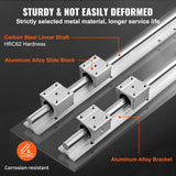 Darrahopens Pet Care > Pest Control > Household Insect Repellents VEVOR Linear Guide Rail Set, SBR20 1800mm, 2 PCS 70.9 in/1800 mm SBR20 Guide Rails and 4 PCS SBR20UU Slide Blocks, Linear Rails and Bearings Kit for Automated Machines DIY Project CNC Router Machines