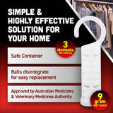 Darrahopens Pet Care > Pest Control SAS Pest Control 108PCE Mothball Hang Hook Casing Fast Action Effective 9g