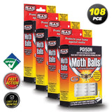 Darrahopens Pet Care > Pest Control SAS Pest Control 108PCE Mothball Hang Hook Casing Fast Action Effective 9g