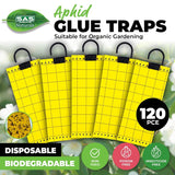 Darrahopens Pet Care > Pest Control SAS Pest Control 120PCE Aphid Glue Sheets With Hooks Biodegradable Waterproof