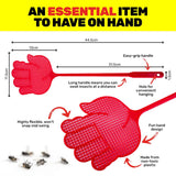 Darrahopens Pet Care > Pest Control SAS Pest Control 144PCE Fly Swatters Flexible Durable Long Handle 44.5cm