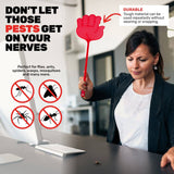 Darrahopens Pet Care > Pest Control SAS Pest Control 144PCE Fly Swatters Flexible Durable Long Handle 44.5cm