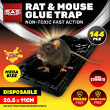 Darrahopens Pet Care > Pest Control SAS Pest Control 144PCE Rat Mouse Traps Extra Large Super Strong 20.5 x 11cm