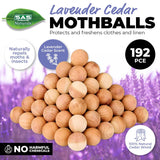 Darrahopens Pet Care > Pest Control SAS Pest Control 192PCE Natural Cedar Mothballs Lavender Scented Repellant
