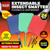 Darrahopens Pet Care > Pest Control SAS Pest Control 24PCE Fly Swatter Extendable Design Foam Grip Handle 35-72cm