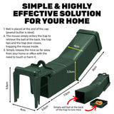 Darrahopens Pet Care > Pest Control SAS Pest Control 24PCE Mouse Traps Catch & Release Trap Door Mechanism 19cm