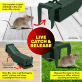 Darrahopens Pet Care > Pest Control SAS Pest Control 24PCE Mouse Traps Catch & Release Trap Door Mechanism 19cm