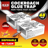 Darrahopens Pet Care > Pest Control SAS Pest Control 48PCE Cockroach Traps Fast Acting Effective 10 x 7.6cm