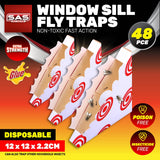 Darrahopens Pet Care > Pest Control SAS Pest Control 48PCE Window Sill Fly/Insect Traps Ready To Use 16.9 x 12cm