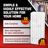 Darrahopens Pet Care > Pest Control SAS Pest Control 72PCE Mothballs In Plastic Casing Fast Acting 35g