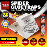 Darrahopens Pet Care > Pest Control SAS Pest Control 72PCE Spider Traps Disposable Non-Toxic 70mm x 205mm