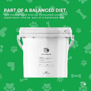 Darrahopens Pet Care > Pet Food 1.5Kg Dog Treat Chicken Breast Jerky Bucket - Dehydrated Australian Healthy Puppy Chew