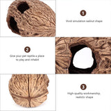Darrahopens Pet Care > Reptile & Amphibian Supplies > Reptile & Amphibian Habitat Accessories Pet Climbing Shelter Simulated Walnut Resting Box Small Animal Hideaway Decor